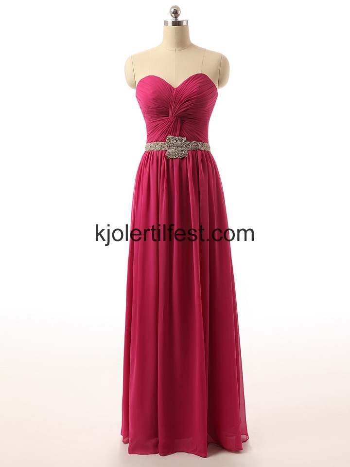 Lange Kjreste Fuksia Chiffon Ballkjoler