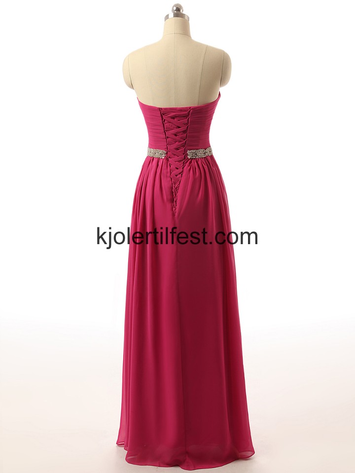 Lange Kjreste Fuksia Chiffon Ballkjoler
