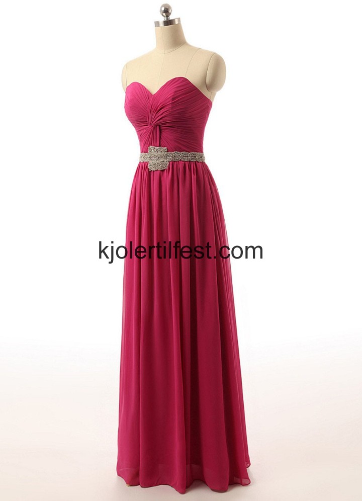 Lange Kjreste Fuksia Chiffon Ballkjoler