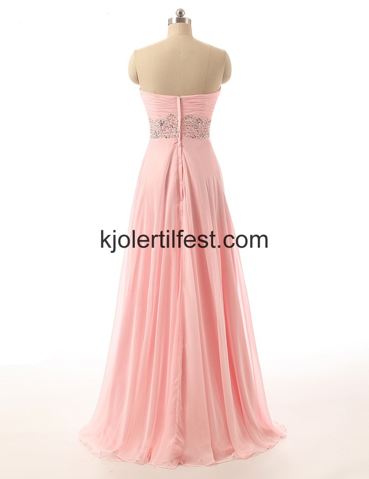 Lange Kjreste Rosa Chiffon Selskapskjoler