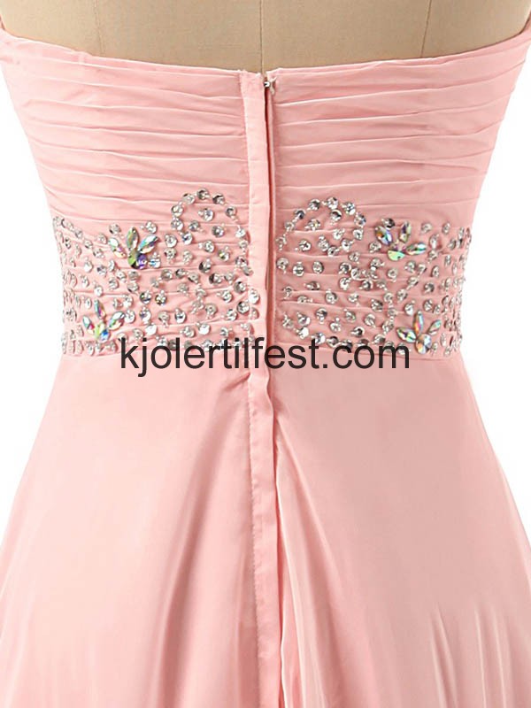 Lange Kjreste Rosa Chiffon Selskapskjoler
