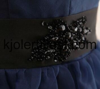 Lange Mrk Marinebl Ballkjoler
