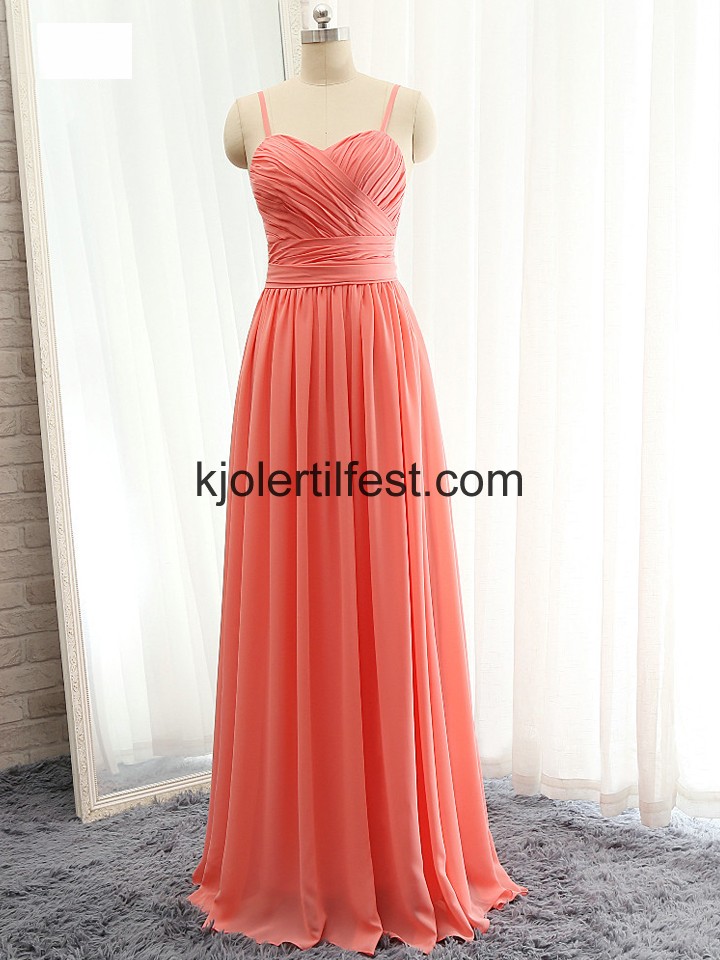 Lange Stropper Kjreste Chiffon Ballkjoler