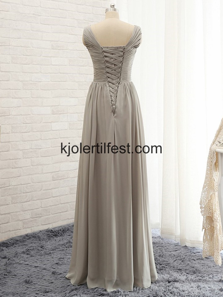 Lange V-hals Gr Chiffon Ballkjoler