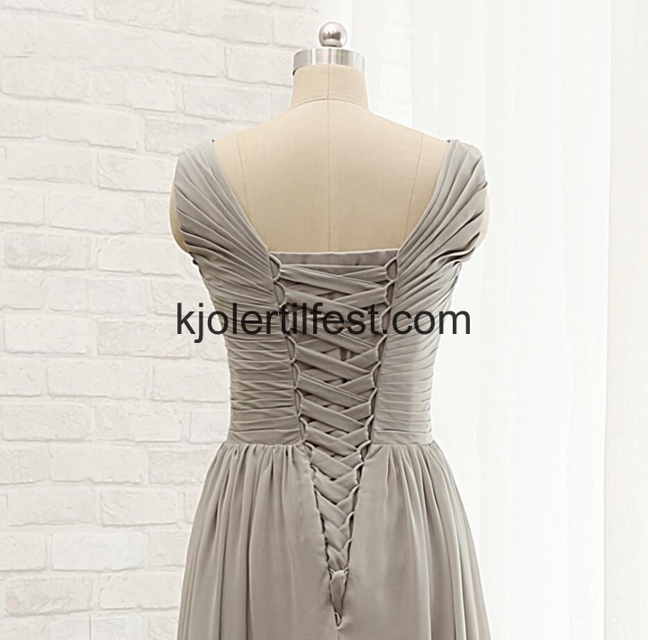 Lange V-hals Gr Chiffon Ballkjoler