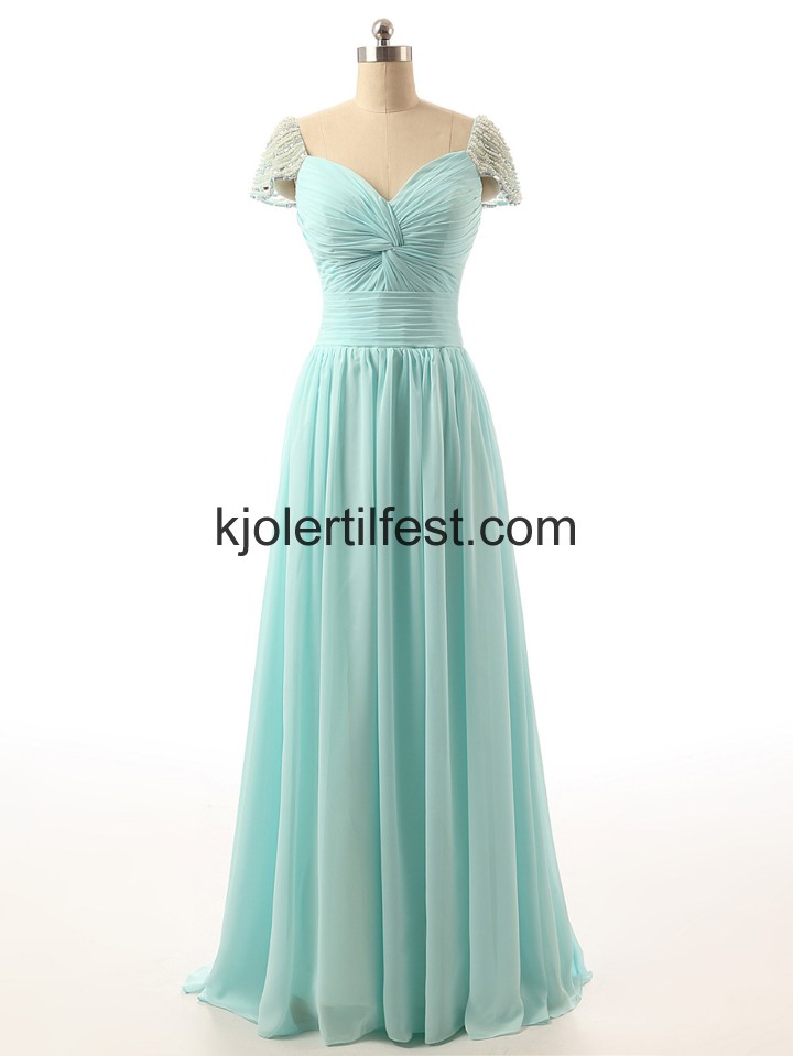 Lys Bl Kjreste Lange Chiffon Ballkjoler