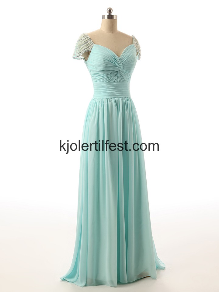 Lys Bl Kjreste Lange Chiffon Ballkjoler