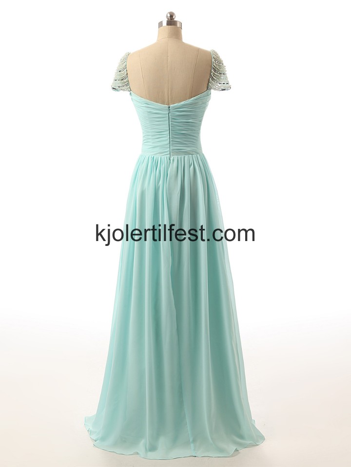Lys Bl Kjreste Lange Chiffon Ballkjoler