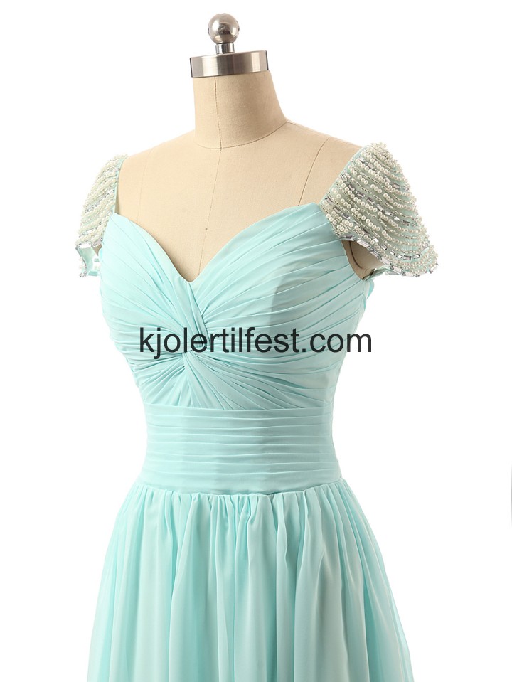 Lys Bl Kjreste Lange Chiffon Ballkjoler