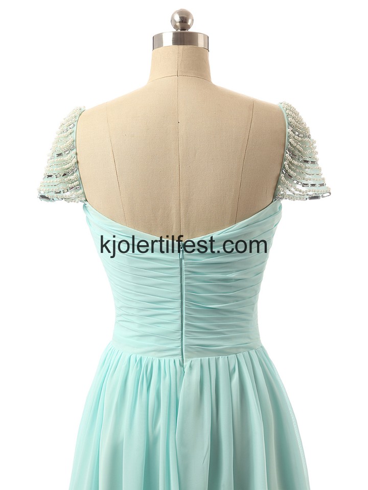 Lys Bl Kjreste Lange Chiffon Ballkjoler