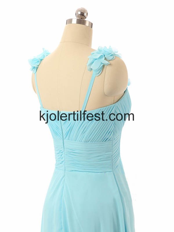 Lys Bl Lange Chiffon Ballkjoler