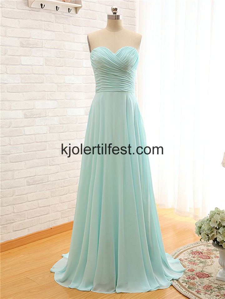 Mint Kjreste Chiffon Brudepikekjoler