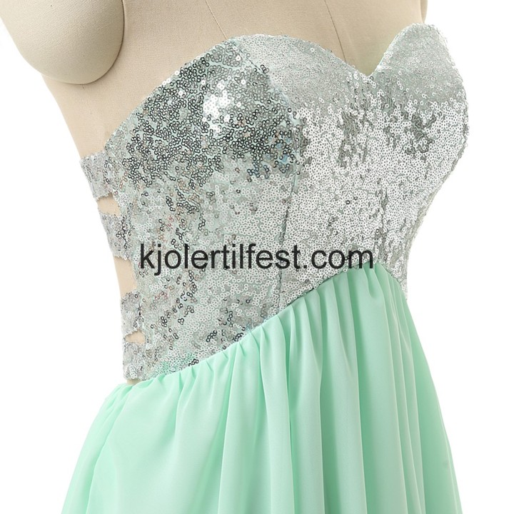 Mint Kjreste Kort/Mini Chiffon Cocktailkjoler