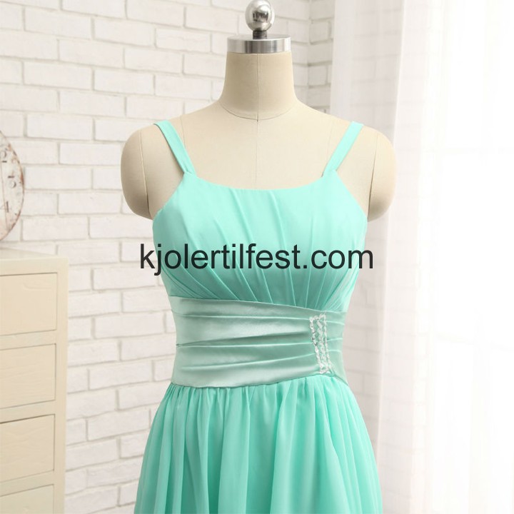Mint Stropper Chiffon Kne-lengde Selskapskjoler