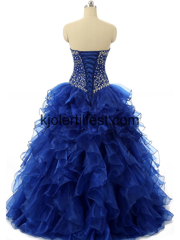 Mrk Kongebl Perler Blonder Quinceanera Kjoler