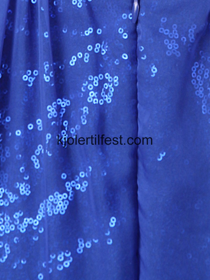 Mrk Kongebl V-hals Chiffon Lange Selskapskjoler