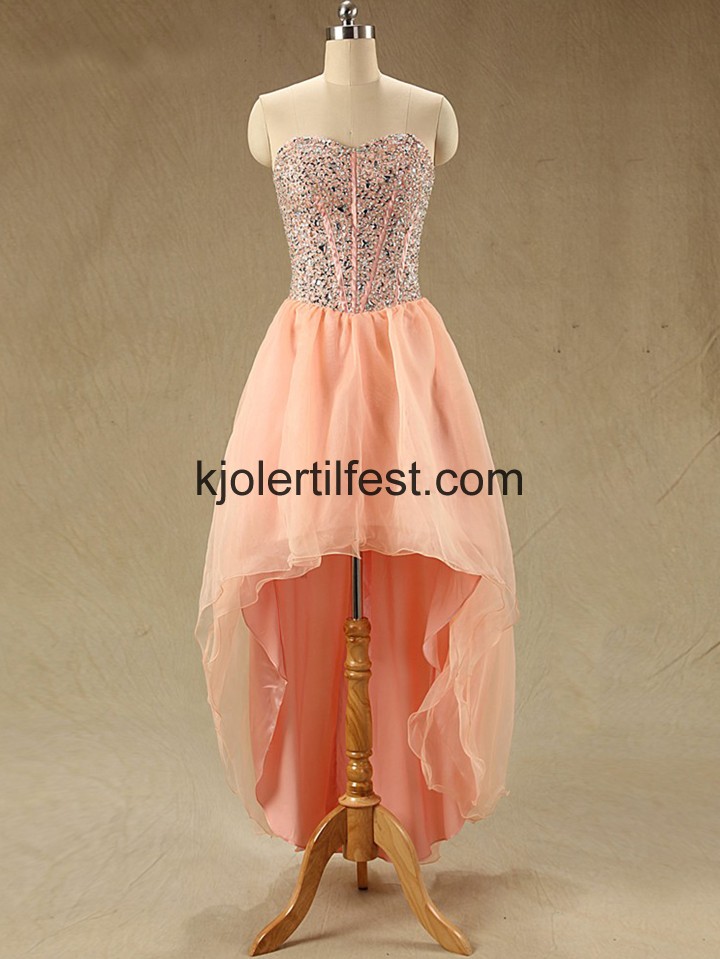 Oransje Kjreste Hy-Lav Chiffon Selskapskjoler