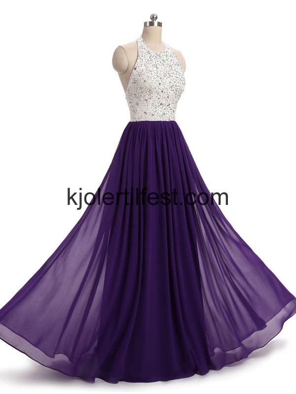 Regency Stoppet Perler Lange Chiffon Ballkjoler