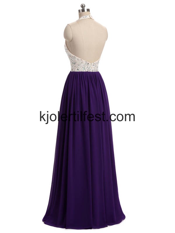 Regency Stoppet Perler Lange Chiffon Ballkjoler