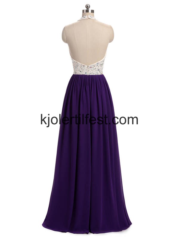 Regency Stoppet Perler Lange Chiffon Ballkjoler