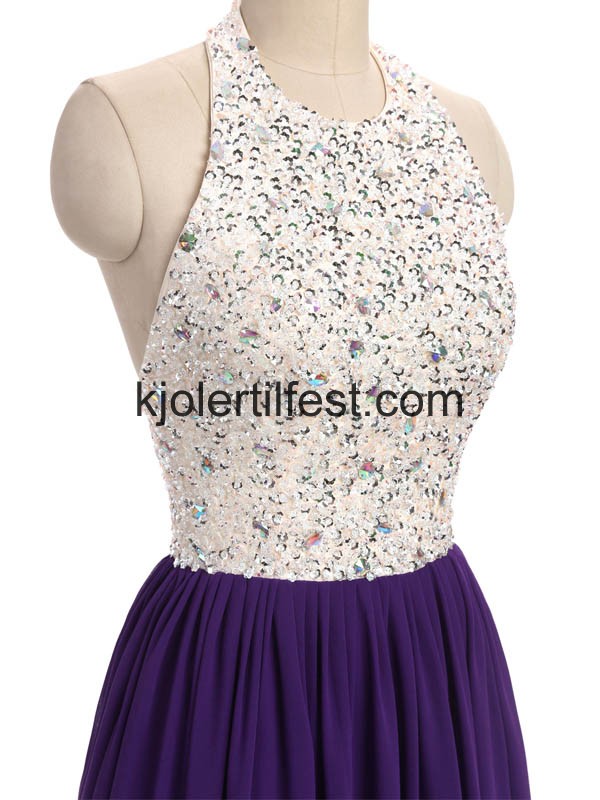 Regency Stoppet Perler Lange Chiffon Ballkjoler