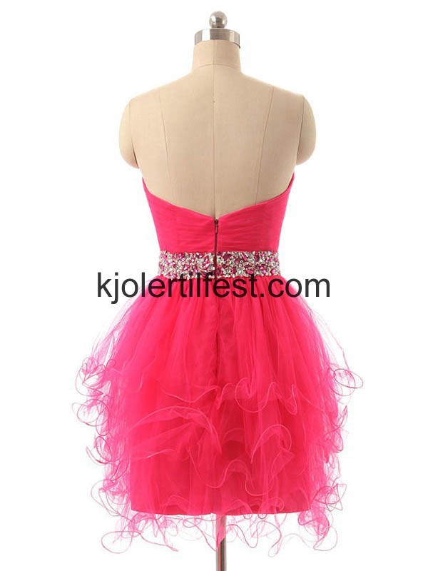 Rd Kjreste Kort Organza Cocktailkjoler