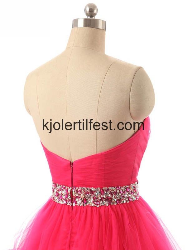 Rd Kjreste Kort Organza Cocktailkjoler