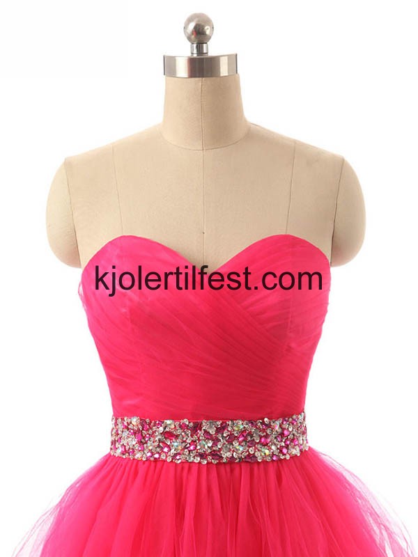 Rd Kjreste Kort Organza Cocktailkjoler