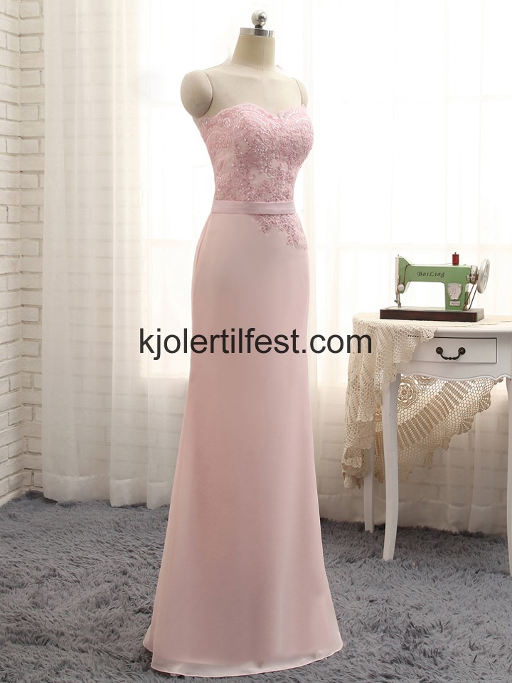 Rosa Havfrue Kjreste Chiffon Ballkjoler