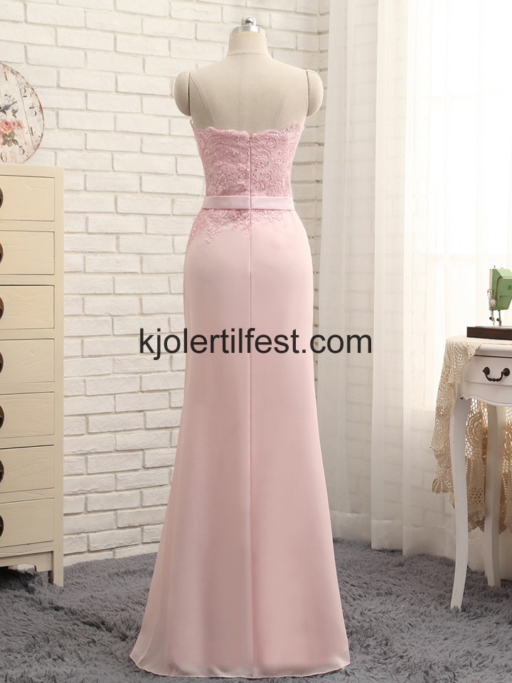 Rosa Havfrue Kjreste Chiffon Ballkjoler