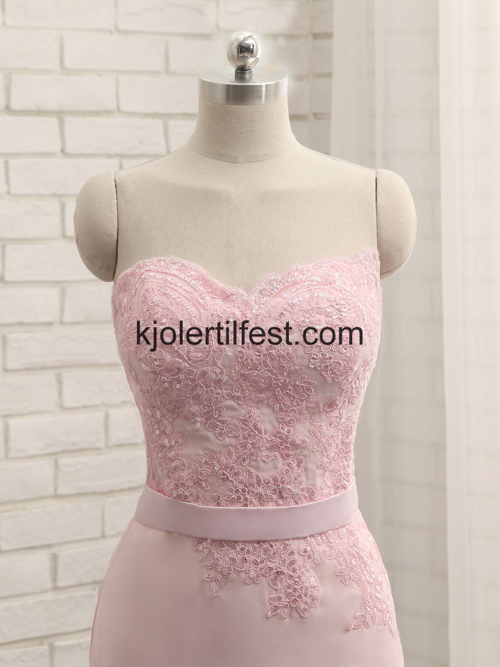 Rosa Havfrue Kjreste Chiffon Ballkjoler