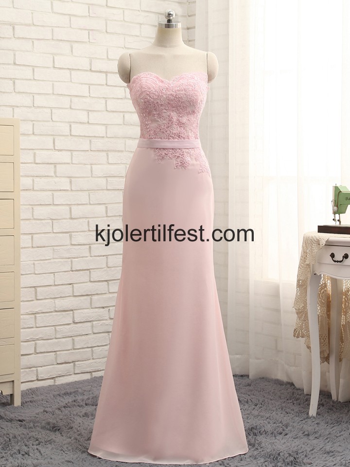 Rosa Havfrue Kjreste Chiffon Selskapskjoler