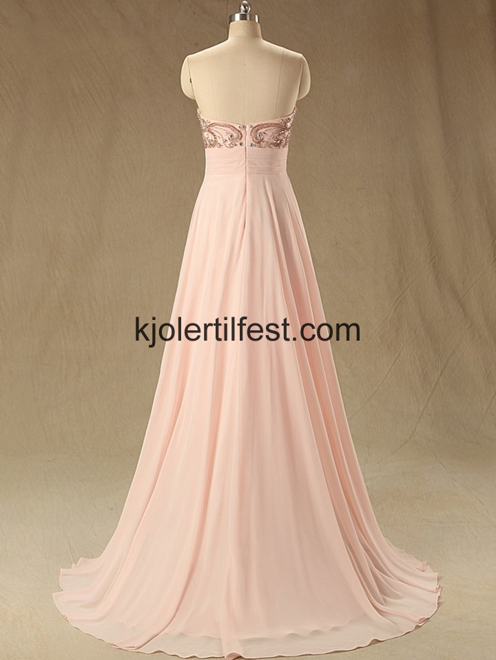 Rosa Kjreste Lange Chiffon Selskapskjoler