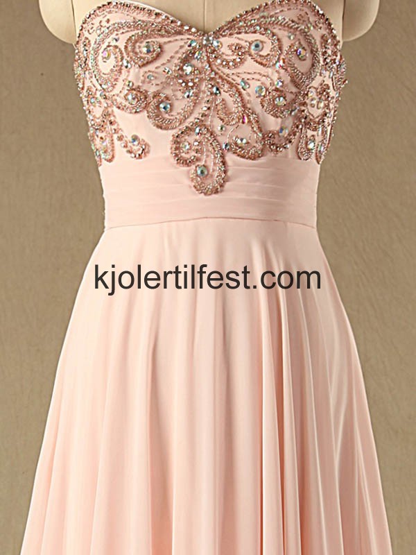Rosa Kjreste Lange Chiffon Selskapskjoler
