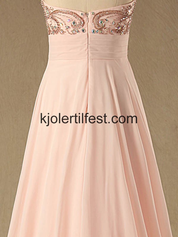 Rosa Kjreste Lange Chiffon Selskapskjoler