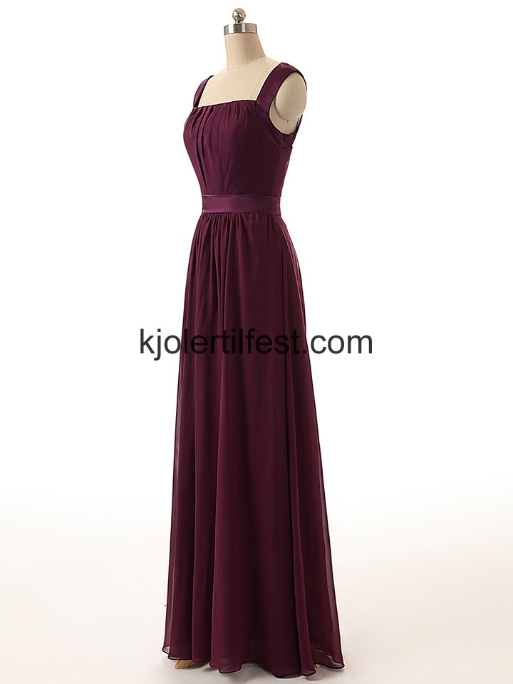 Drue Stropper Lange Chiffon Brudepikekjoler