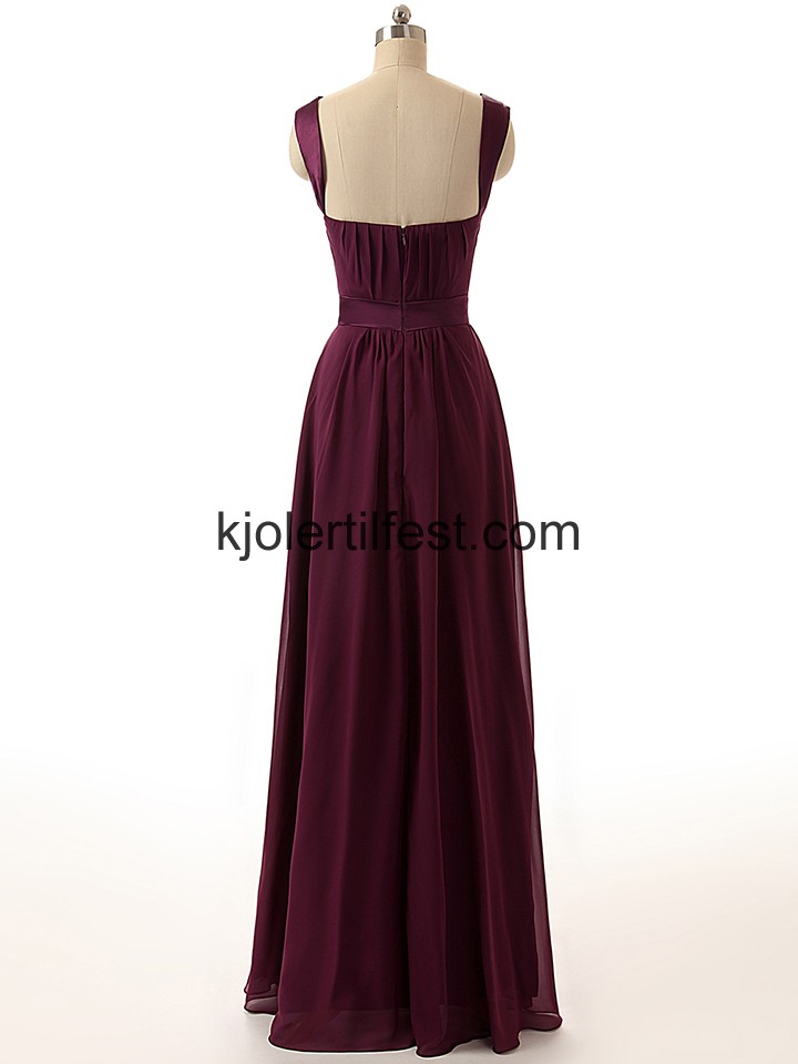 Drue Stropper Lange Chiffon Brudepikekjoler