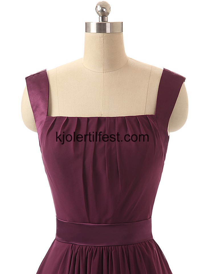 Drue Stropper Lange Chiffon Brudepikekjoler