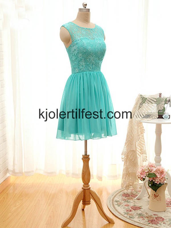 Scoop Kne-lengde Chiffon Ballkjoler
