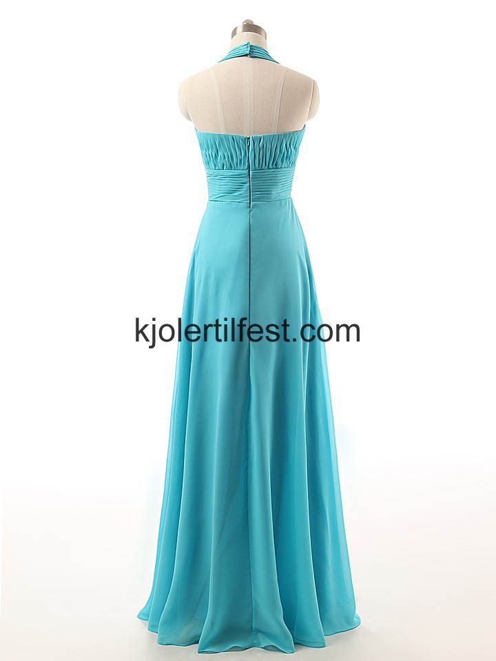 A-Linje Stoppet Chiffon Lange Ballkjoler