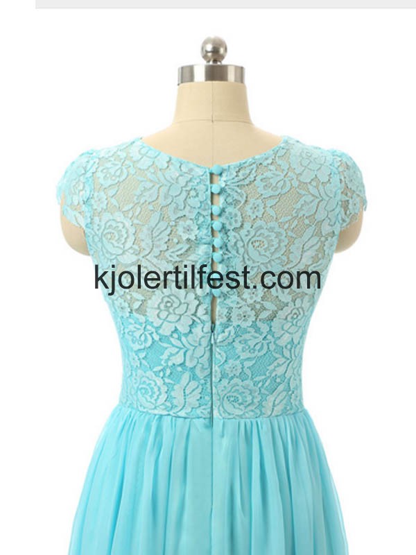 Bl Lange Blonder Chiffon Selskapskjoler