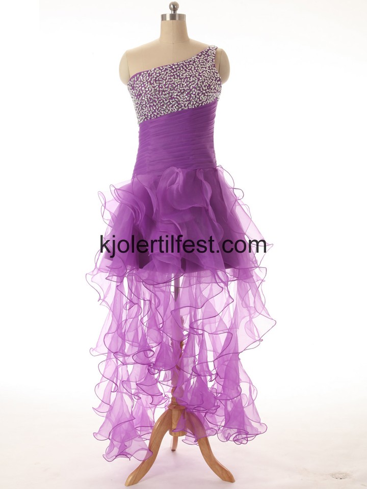 En-Skulder Perler Organza Ballkjoler
