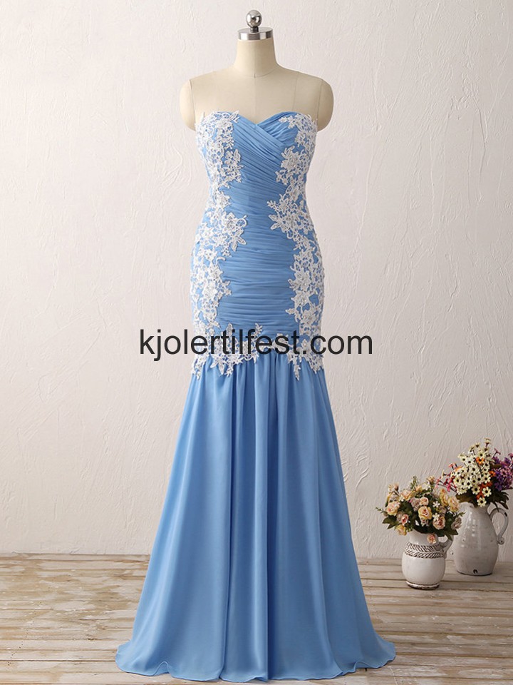 Kjreste Havfrue Lange Chiffon Ballkjoler