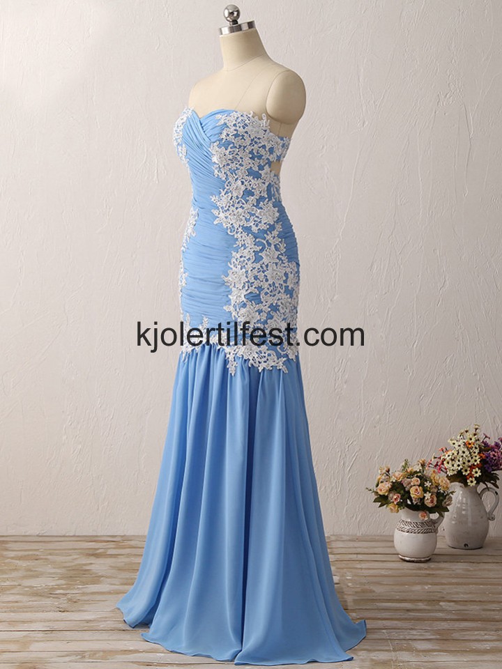 Kjreste Havfrue Lange Chiffon Selskapskjoler