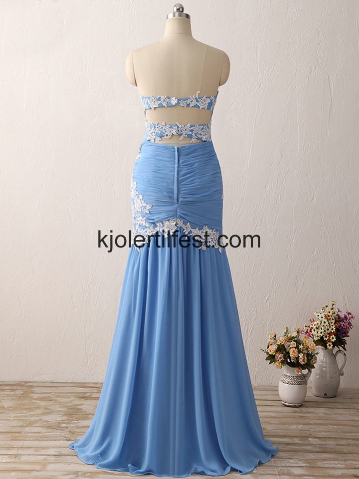 Kjreste Havfrue Lange Chiffon Selskapskjoler