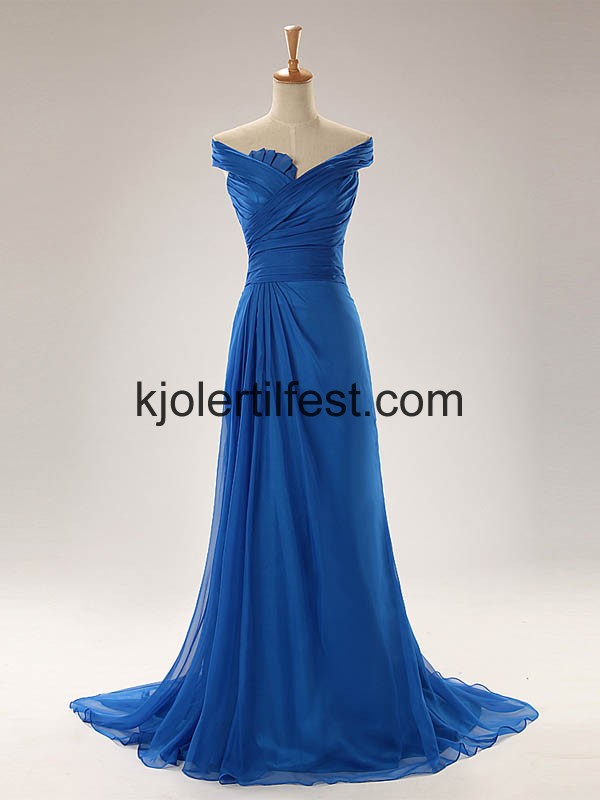 Kongebl A-Linje Lange Chiffon Ballkjoler