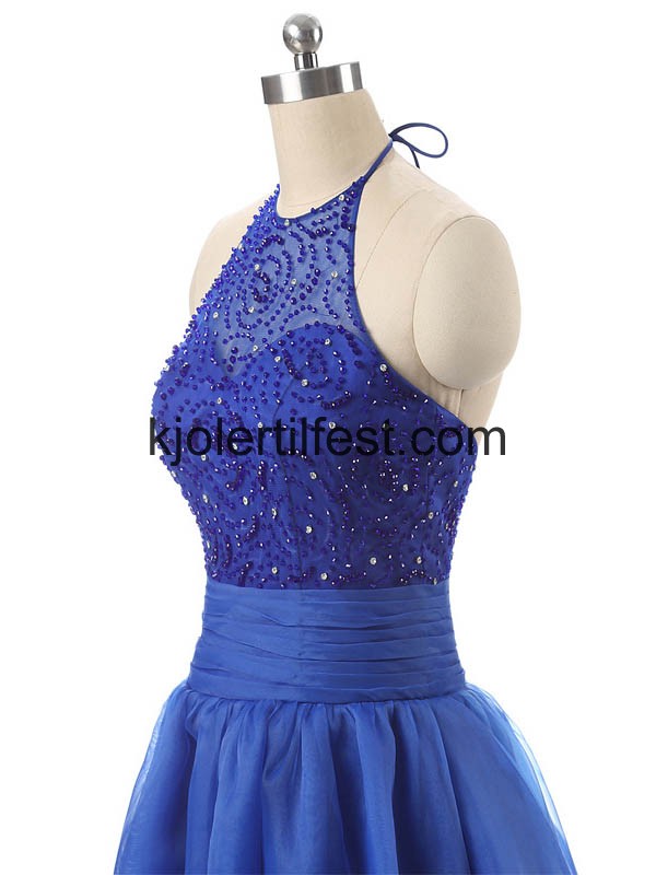 Kongebl Lange Perler Organza Selskapskjoler