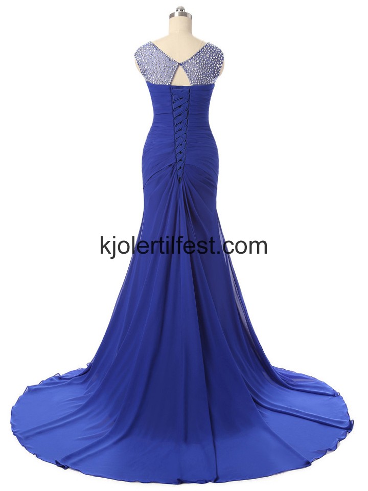 Kongebl Stropper Lange Chiffon Ballkjoler