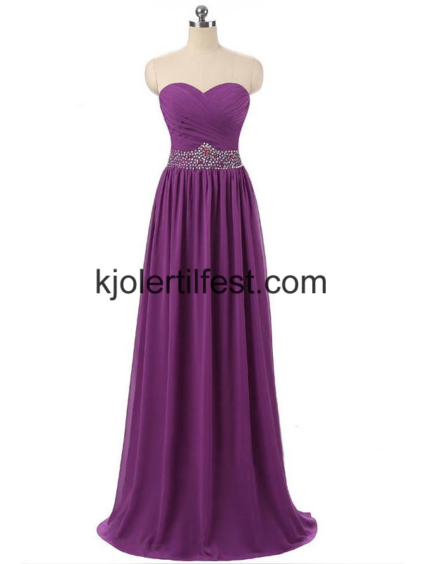 Lilla Lange Perler Chiffon Selskapskjoler