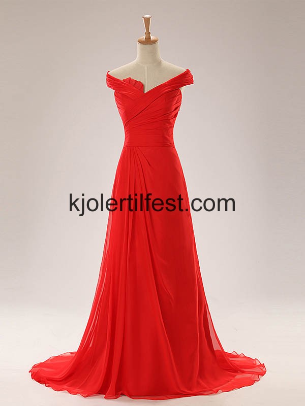 Kongebl A-Linje Lange Chiffon Selskapskjoler